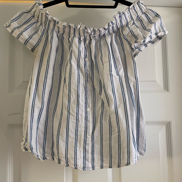 Striped Off the Shoulder Top - Picture 1 of 2